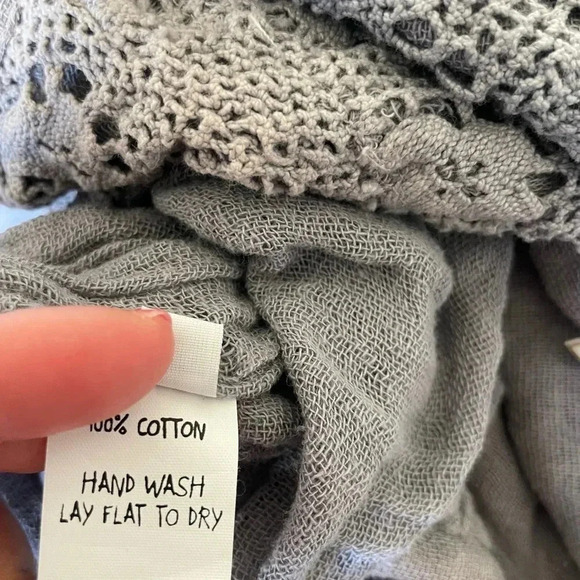 Jen’s Pirate Booty gray gauze drop waist mini dress - Picture 10 of 10